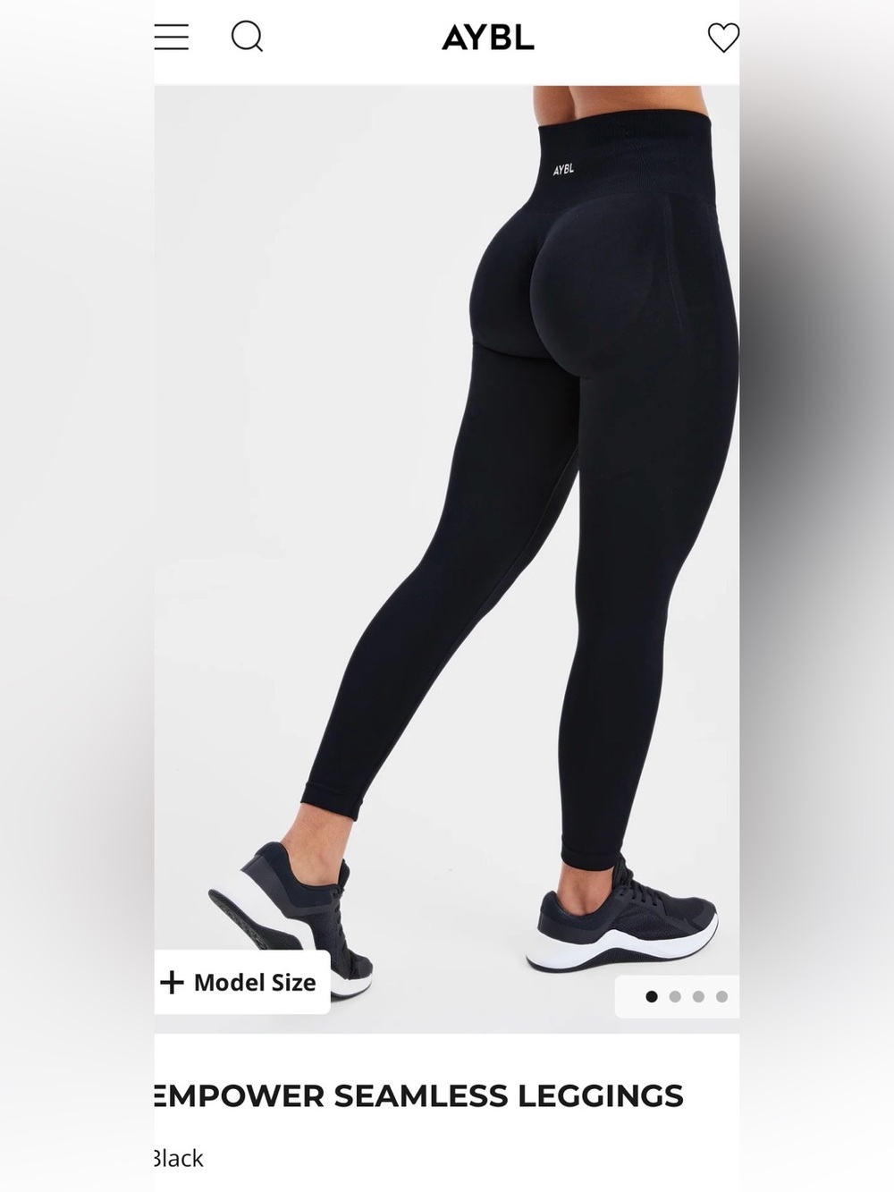 AYBL Black Seamless High-Rise Leggings
